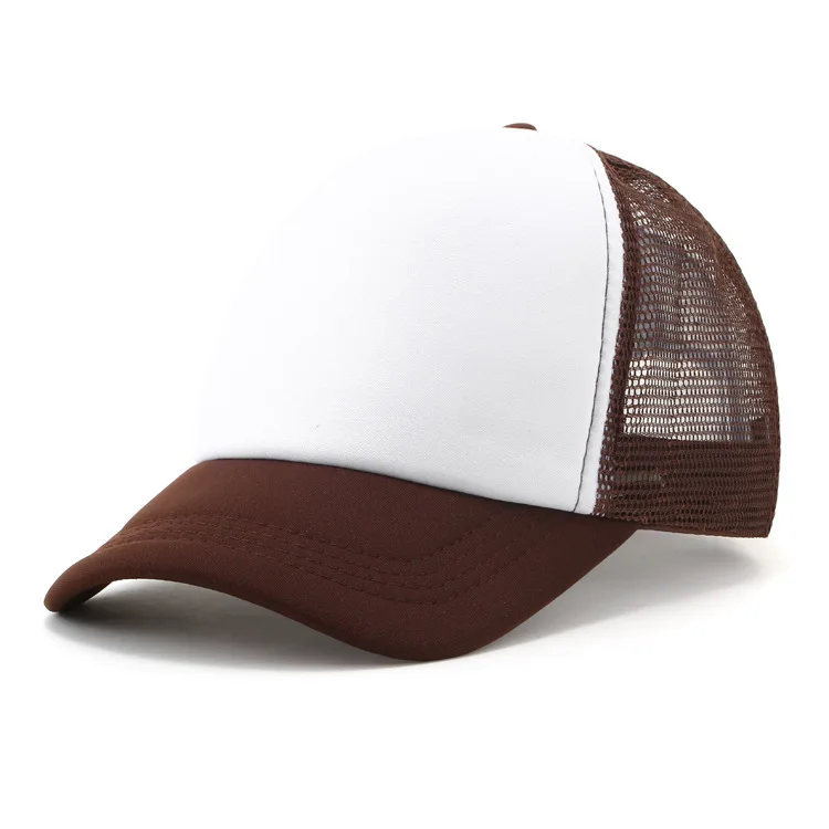 Custom Logo High quality Classic snapback Mesh Sports plain Baseball cap 5 panel Hat foam dark purple trucker hats for man women