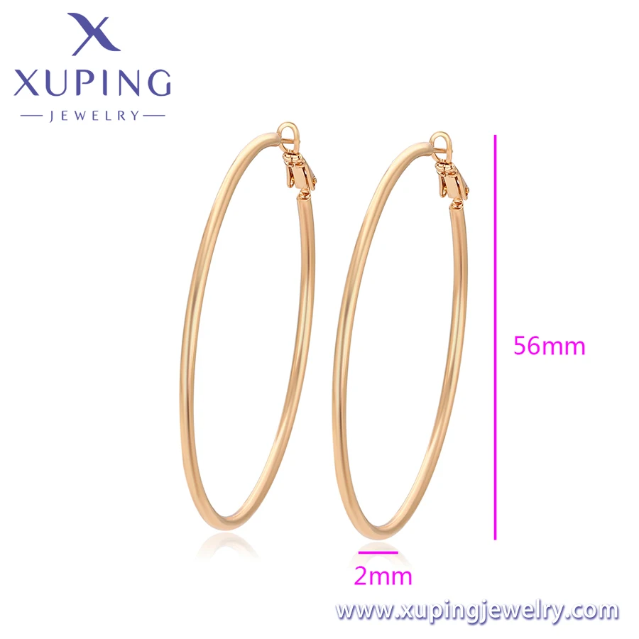 X000932946 XUPING Jewelry 18K Gold Color Elegant Simple Trendy Special Hoop Elegant Earrings for Young Girls