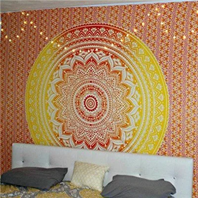 Psychedelic Hippie Cloth Tapestries Night Moon Tapestry Mandala Wall Carpet Boho Decor Wall Mandala India Tapestry Wall Hanging