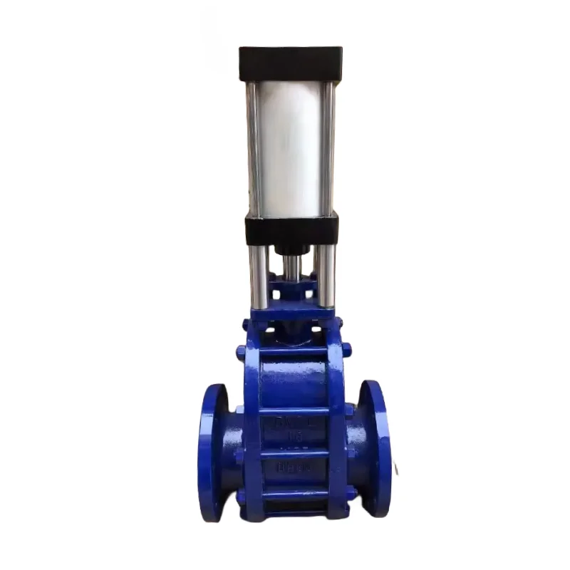 DN125 Pneumatic Ceramic Double Gate Valve Pneumatic Ceramic Discharge Valve Pneumatic Ceramic Double Gate