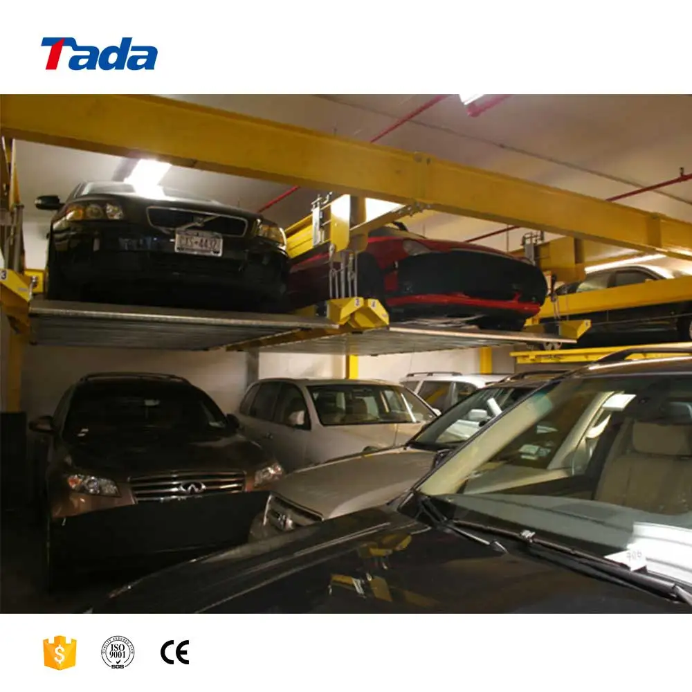 4-Post Double Car Parking Elevator Column Parking Motor Drive Equipment