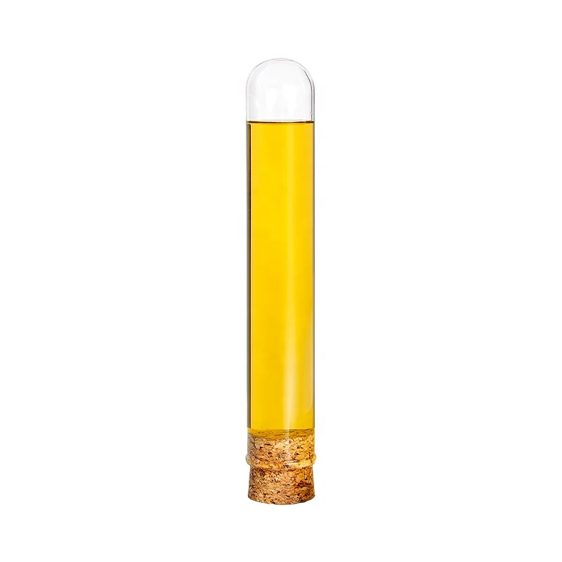 Wholesale custom 3.5oz 50ml 100ml round bottom 25mm glass test bottle tube with cork cap