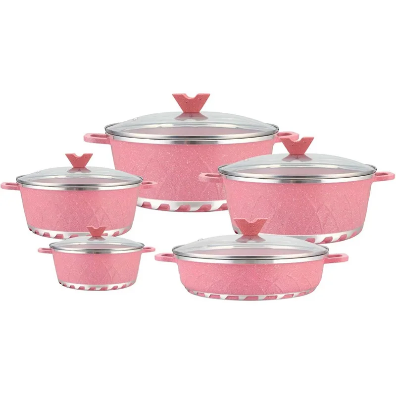 Nets Style Kitchenware Casserole Set High Quality Aluminum kitchen Cookware Series Hot on Mideast Market