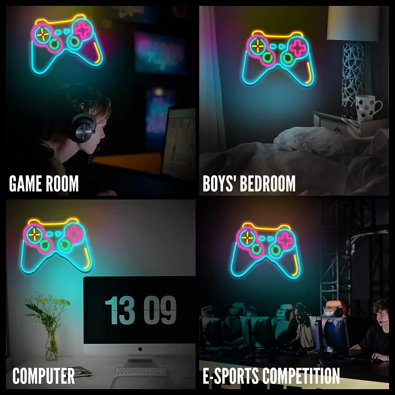 Gamer Neon Decorative Game Board Controller Led Neon game dimming