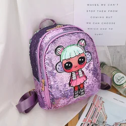 New 2022 Children Waterproof School Book Bags Fashion Cartoon Sequin Kids Backpack School Bags for Girls