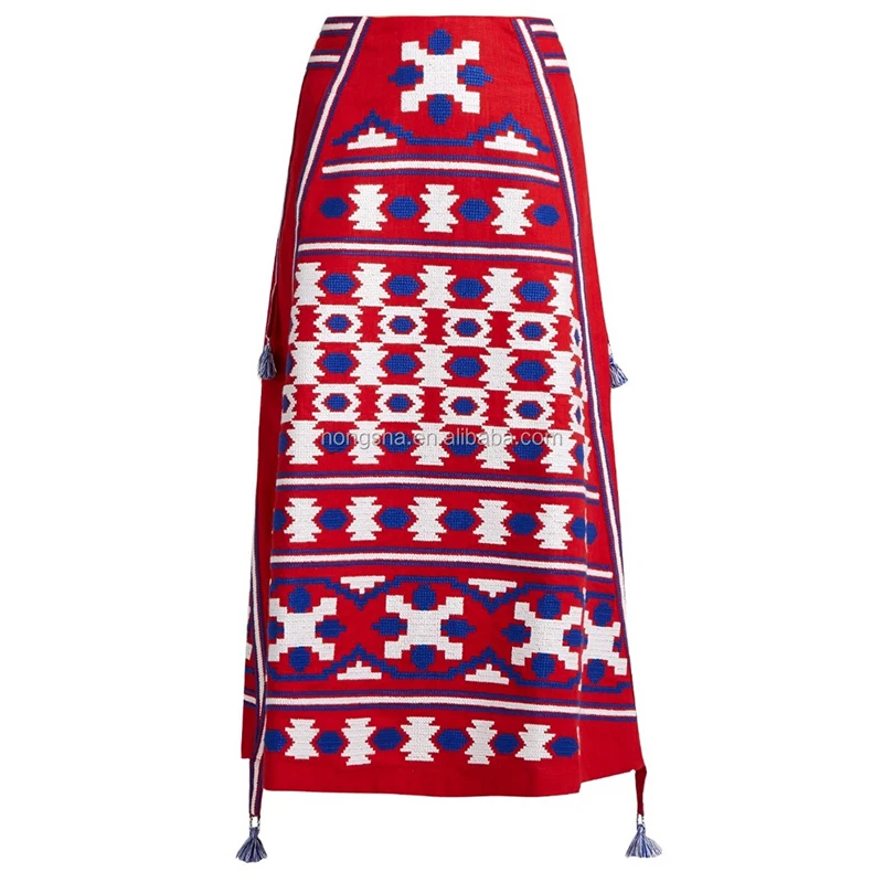 Latest Mexico Embroidered Linen Skirt Pictures Of Mexican Long Hand Embroidery Designs Skirts And Tops HSD5454