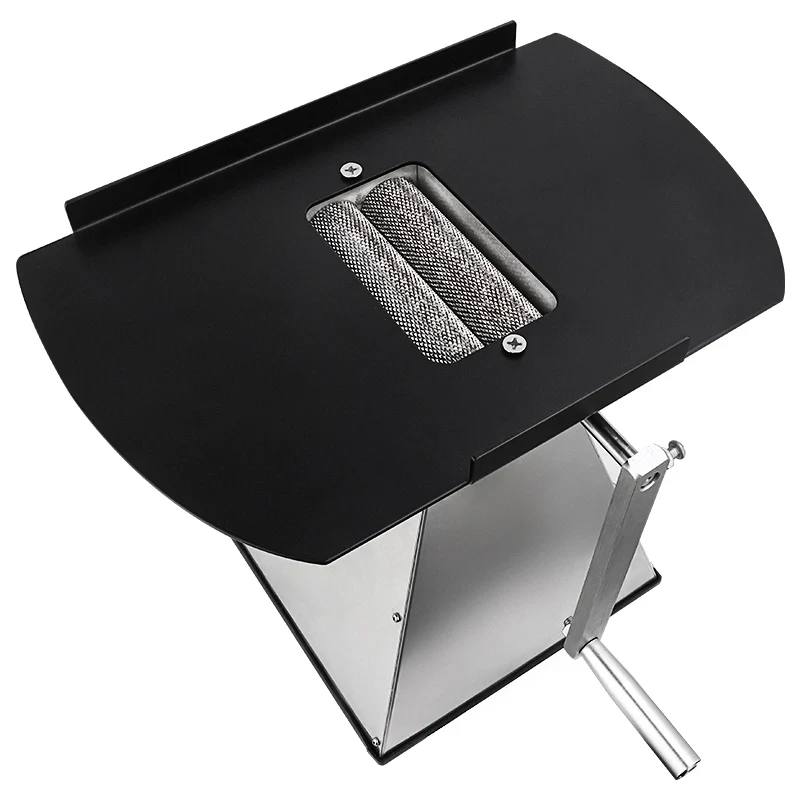 Stainless 2-roller Homebrew Barley Grinder Crusher Malt Grain Mill with metal base