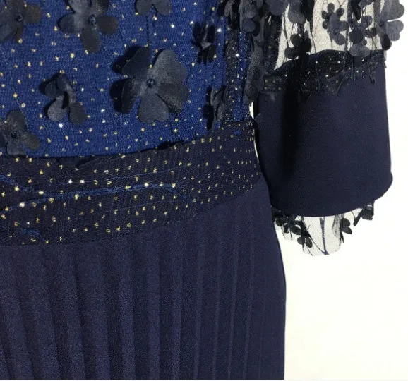 Large Size  Women 3D Flowers Summer Dress Lady Fashion Dress Party Style Clothes