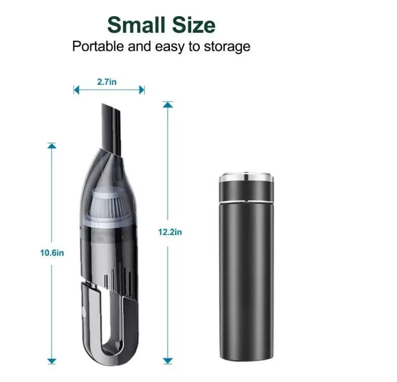 
Amazon hot sale Car Vacuum Cleaner Handheld with charging functions 