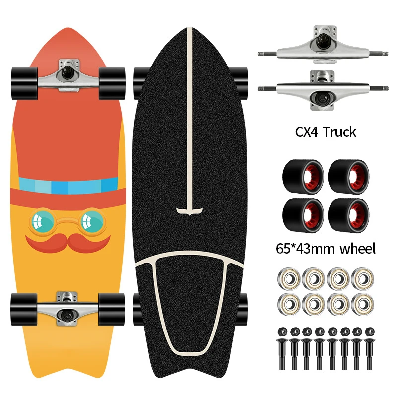 Factory custom surfboard skateboard deck land surfboard cruiser and fish