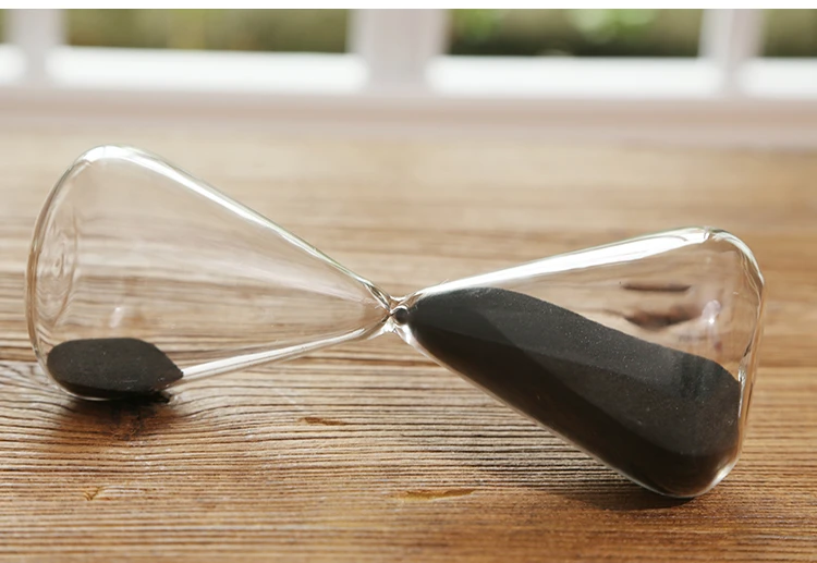 Hand blown 5 min sand glass hourglass with colored sand