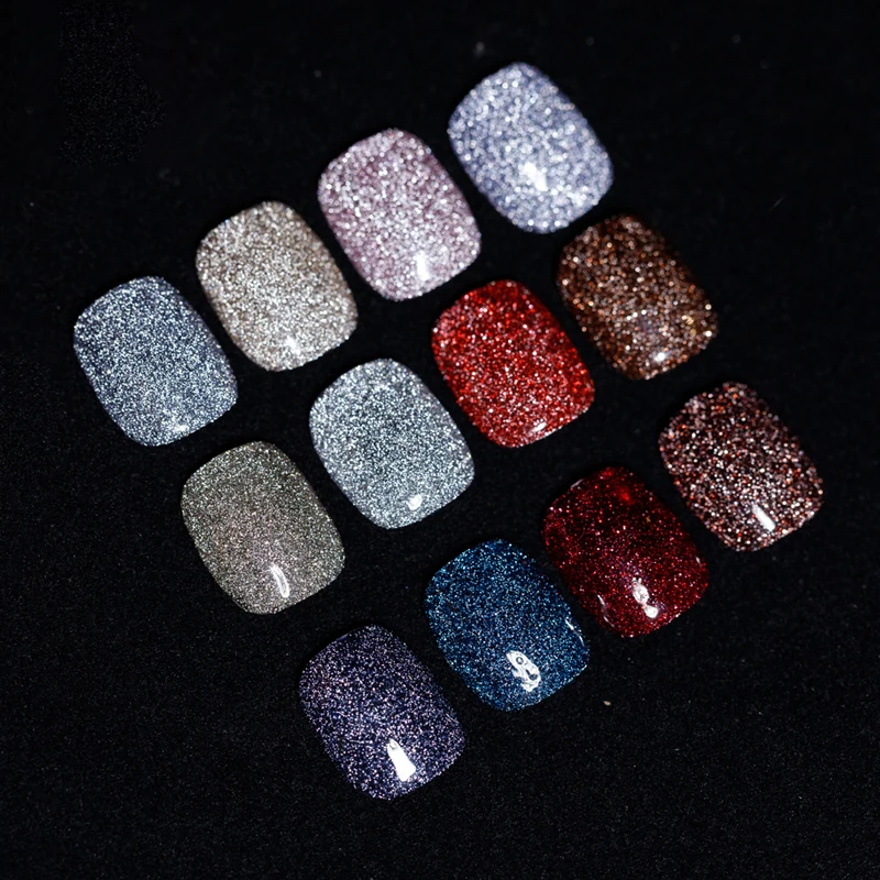 New Style Flashing Shiny Disco Gel Effect Sparkle Soak Off UV Nail Diamond Reflective Glitter Gel Polish