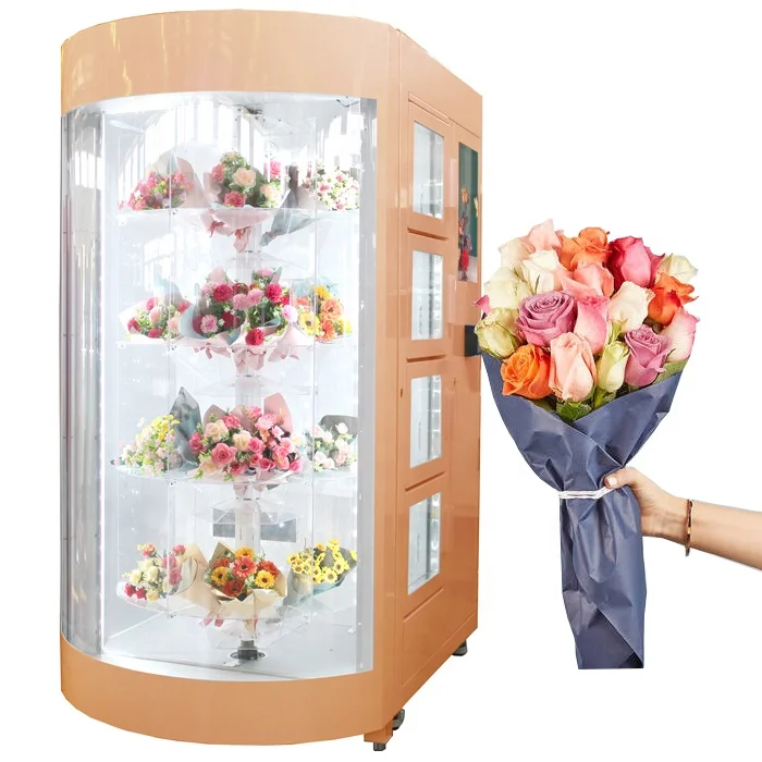 Лидер продаж автоматический торговый автомат для продажи цветов и хлопковых конфет