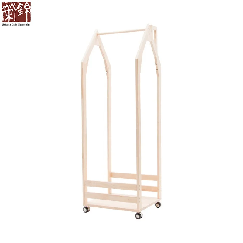 Деревянная вешалка для пальто детей подвесная дымохода из массива дерева подвижные вешалки