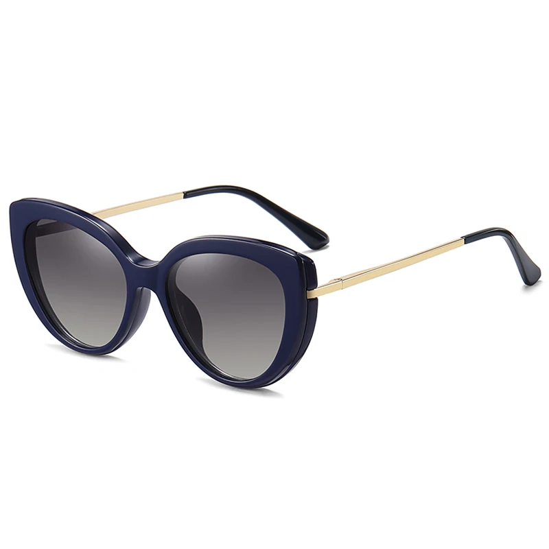 Dichroic Polarized Sunglasses female tr cat eye anti blue light glasses