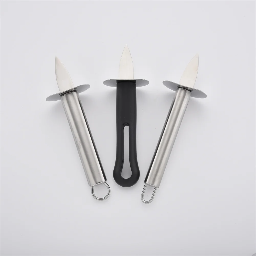 Wholesale Custom Plastic Handle Oyster Shucking Opener Knives Seafood Oyster Shucker Knife Tools