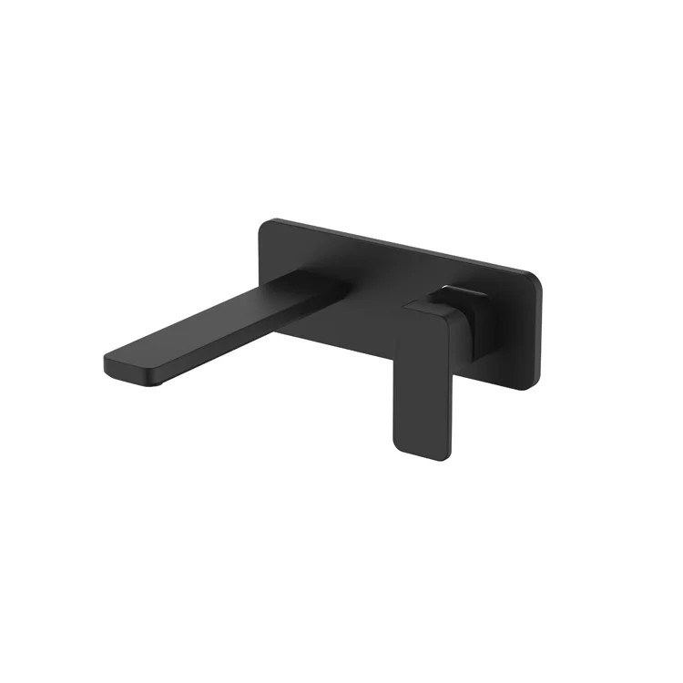 Wall Mount Faucet Matt Black Bathtub Faucet Bathroom Shower Faucet Water Taps Cold and Hot Water Bath Shower Mixer