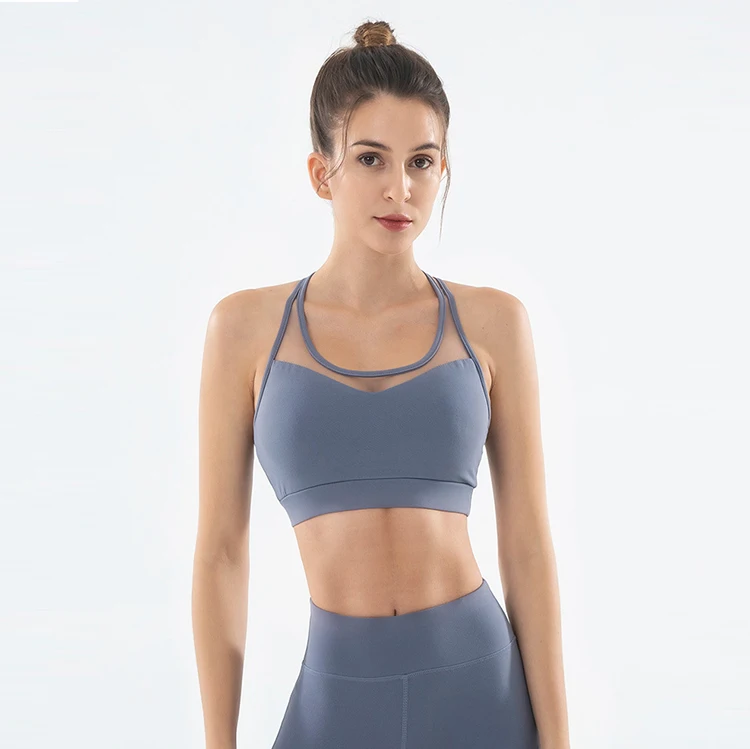 
Wholesale Womens Mesh Gym Wear Sexy Yoga Bra Sport Fabrics Fitness clothing 