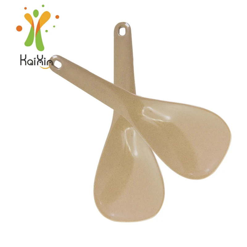 Biodegradable 100% rice husk Easy To Clean small  Handle rice function ladle Soup Cooking Deep Spoon Ladle