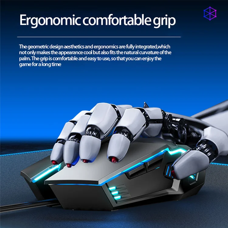 Mechanical 1.8 M Wire Length RGB USB Wireless Wired Gaming Mouse