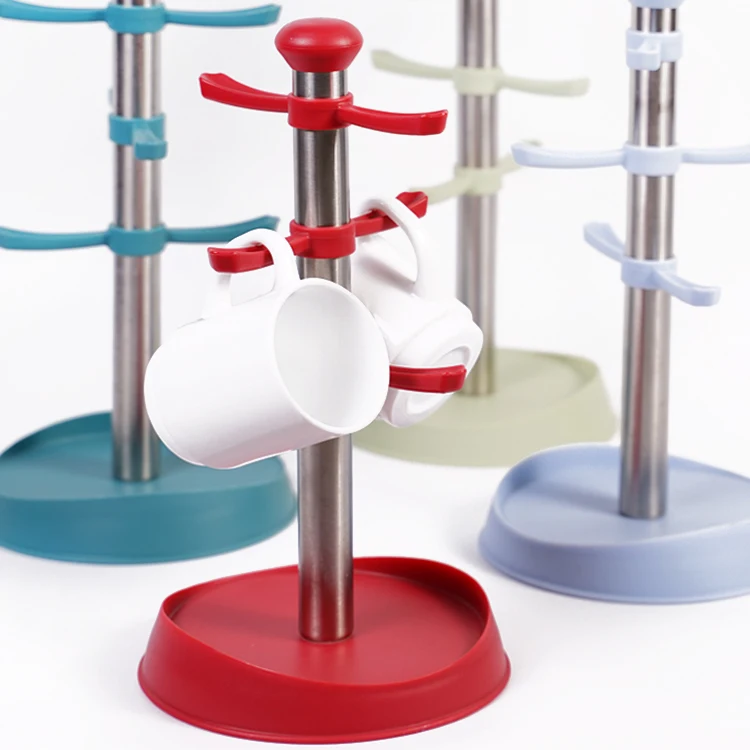 Wholesale Modern Kitchen Food Contact Safe Standing Stainless Steel Mug Tree Holder