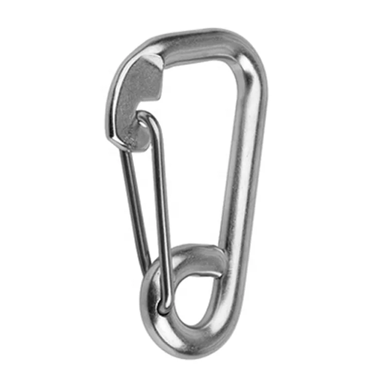 FULE Good Quality Stainless Steel 25Kn Light Weight Rope With Round Stainless Spring Gate Snap Hook