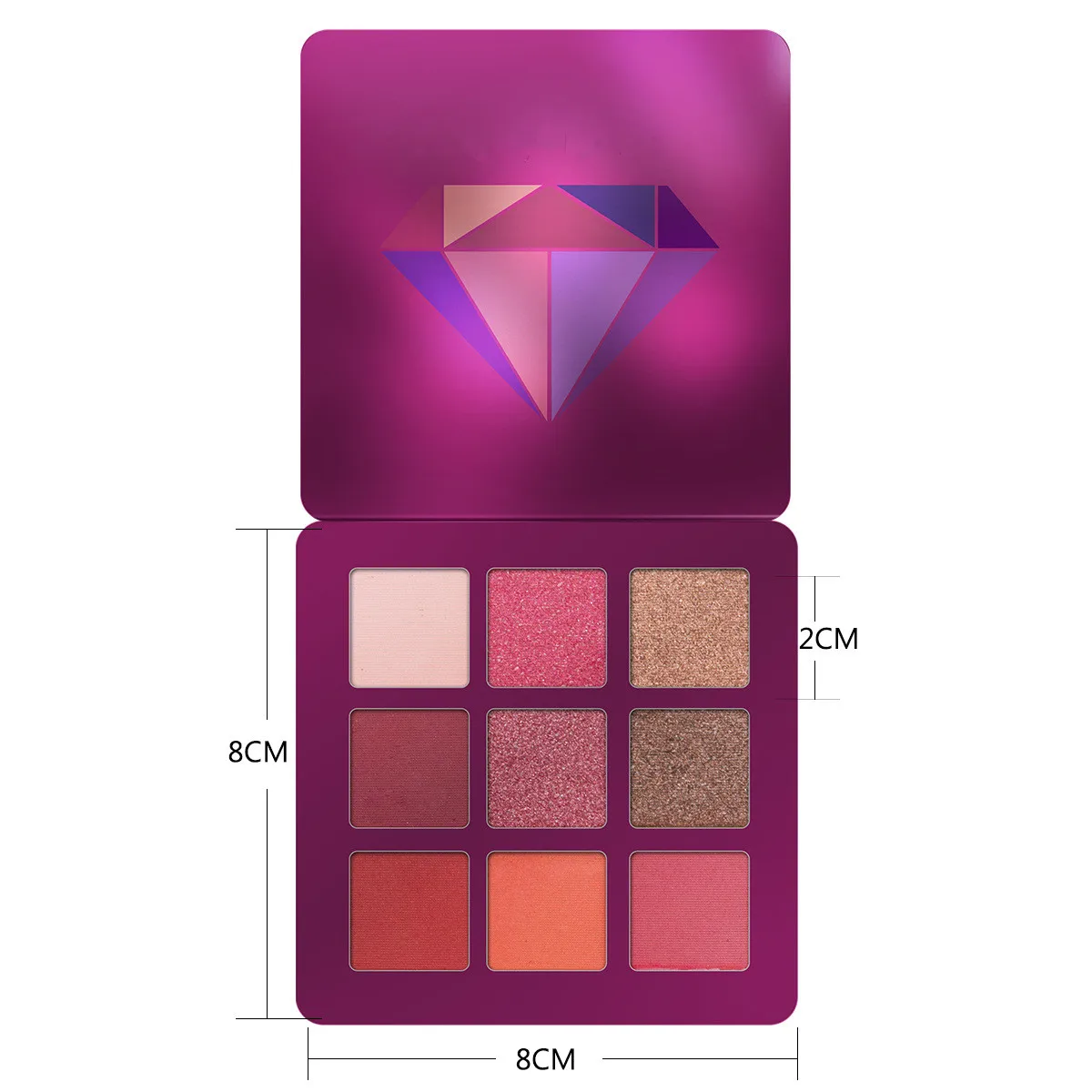 2021 Cosmetics Private label vegan makeup cosmetics eyeshadow palette 9 Colors