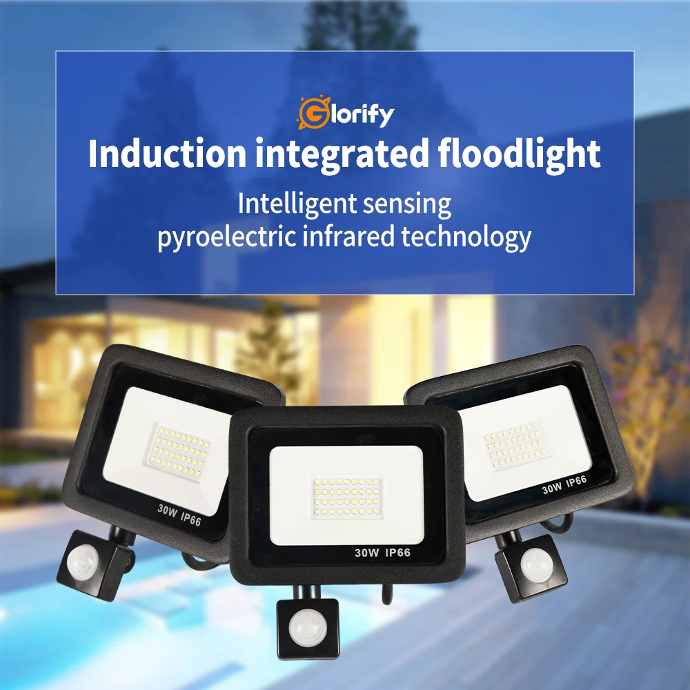 IP65 waterproof outdoor garden square Outdoor led flood lighting motion sensor 50w 100W 200w LED Flood Lights outdoor