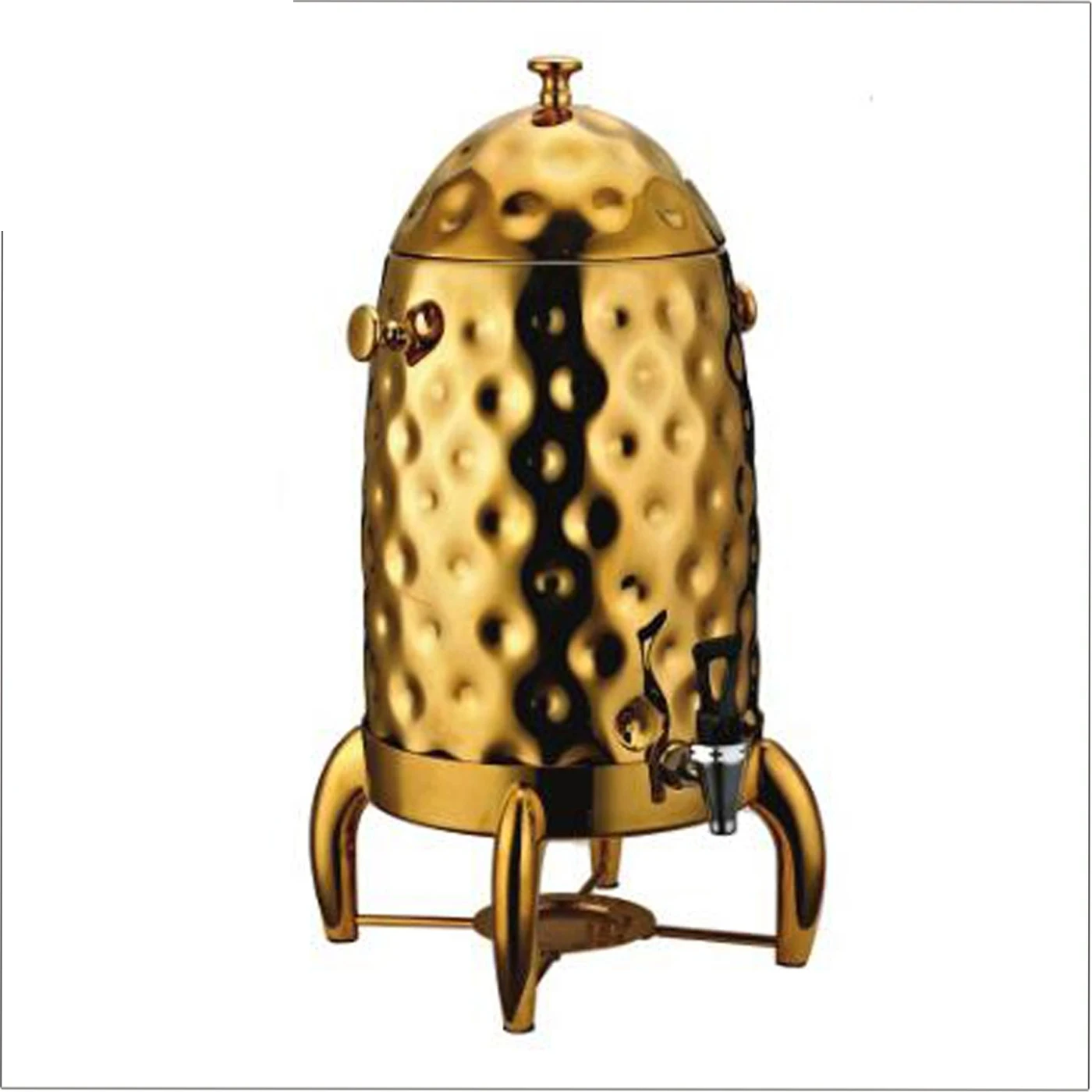 Coffee urn dispenser Contemporary buffets 19L Gold Maul Point stainless steel hammered milk and tea dispenser with heater