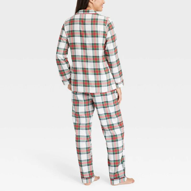 Tartan Plaid Couple  Matching Pajamas Valentines Day His And Hers Pajamas Set for Men and Women