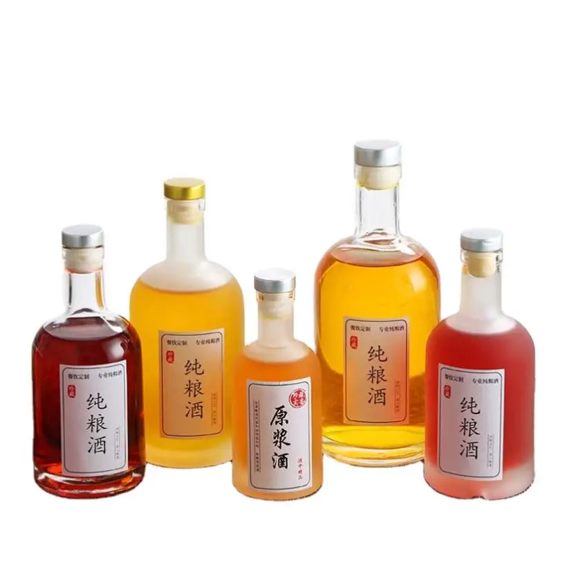 Small Test Sample 100ml Wine Bottles Wine In Tube Glass Bottle For Whisky Wine