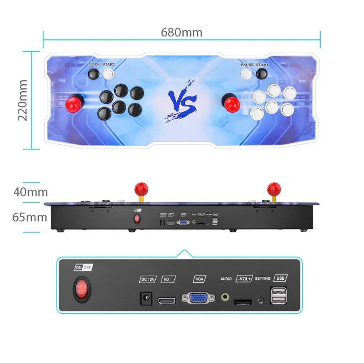Cross-border exclusive for Moonlight Treasure Box 11S 3399 all-in-one arcade double joystick fighting TV game console