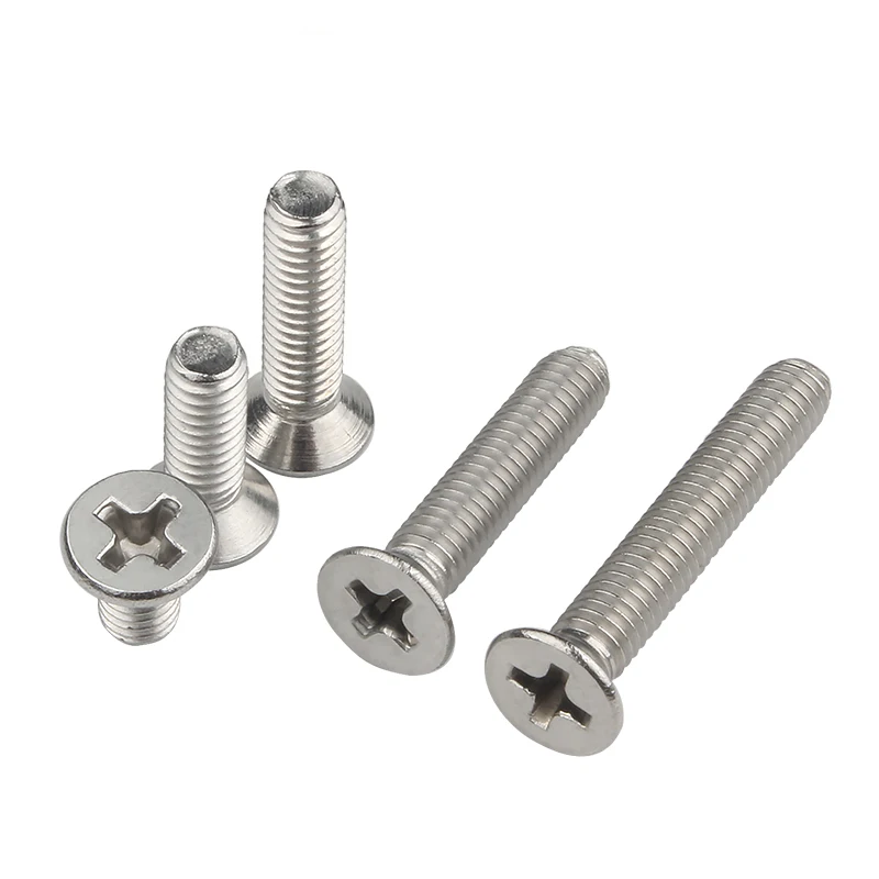 Hastelloy Steel Countersunk Head Phillips Slot Machine Screws Slotted Countersunk Flat Head Screws