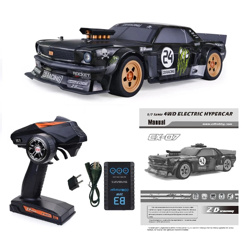 EX-07 1/7 Scale 4WD Remote Control Monster Car High Speed 130km/h Brushless RC Drift Cars Toys