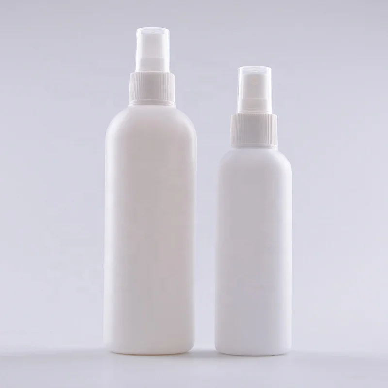 White Medicine Cosmetic Chemical Spray Disinfect Mosquito HDPE 8oz 250ml Cylindrical Repellent Bottle With Trigger Sprayer