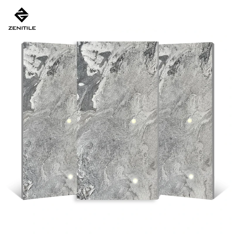 New design Full Polished Porcelain Tile Calais Light Grey Guangdong Manufacturer Sintered Stone