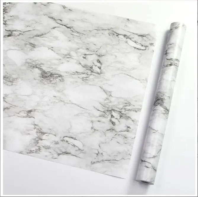 Kitchen oil oil sticker waterproof marble furniture film self-adhesive wallpaper tile table top cabinet stickers