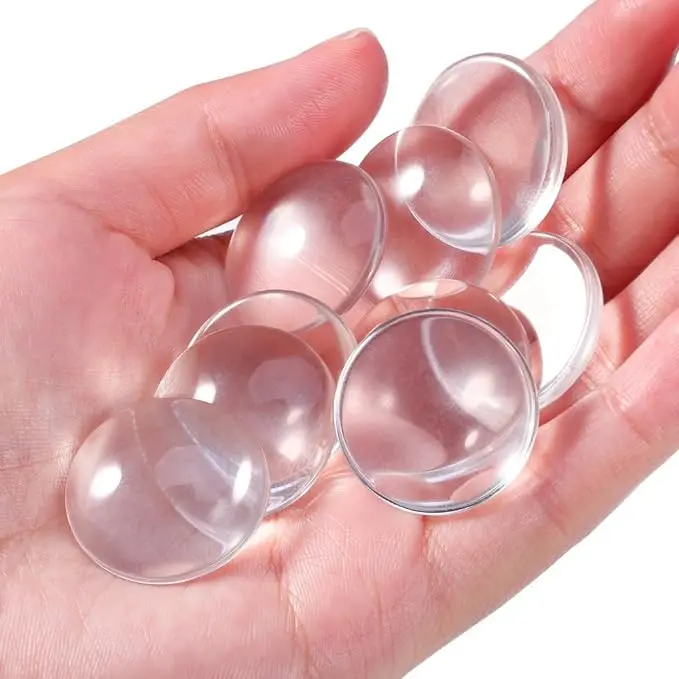 Glass Dome Cabochons Clear Round Cabochons Tiles Non-calibrated Round for Cameo Pendants Photo Jewelry Necklaces