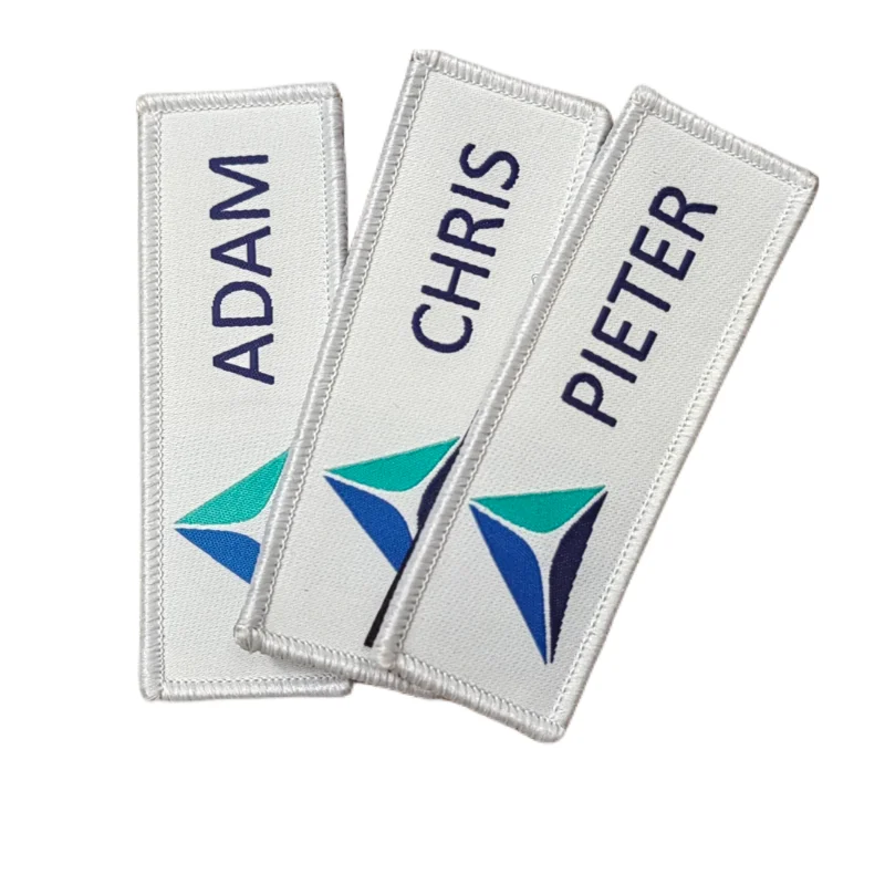 Custom Shaped Woven Beaded Applique iron on Embroidered Patches Custom Velcroes Patches for Backpack & Garment Labels