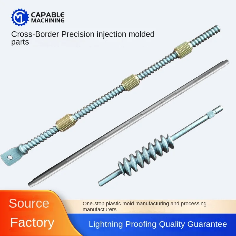 Customized 304316 Stainless Steel Worm Gear Shaft CNC Machining Precision Turbine Shaft with Micro Machining Center Machining