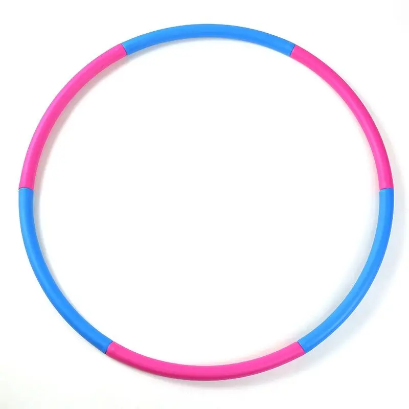  Six Section Steel Tube Training Flat Hula Weight Loss Fitness Hoop On