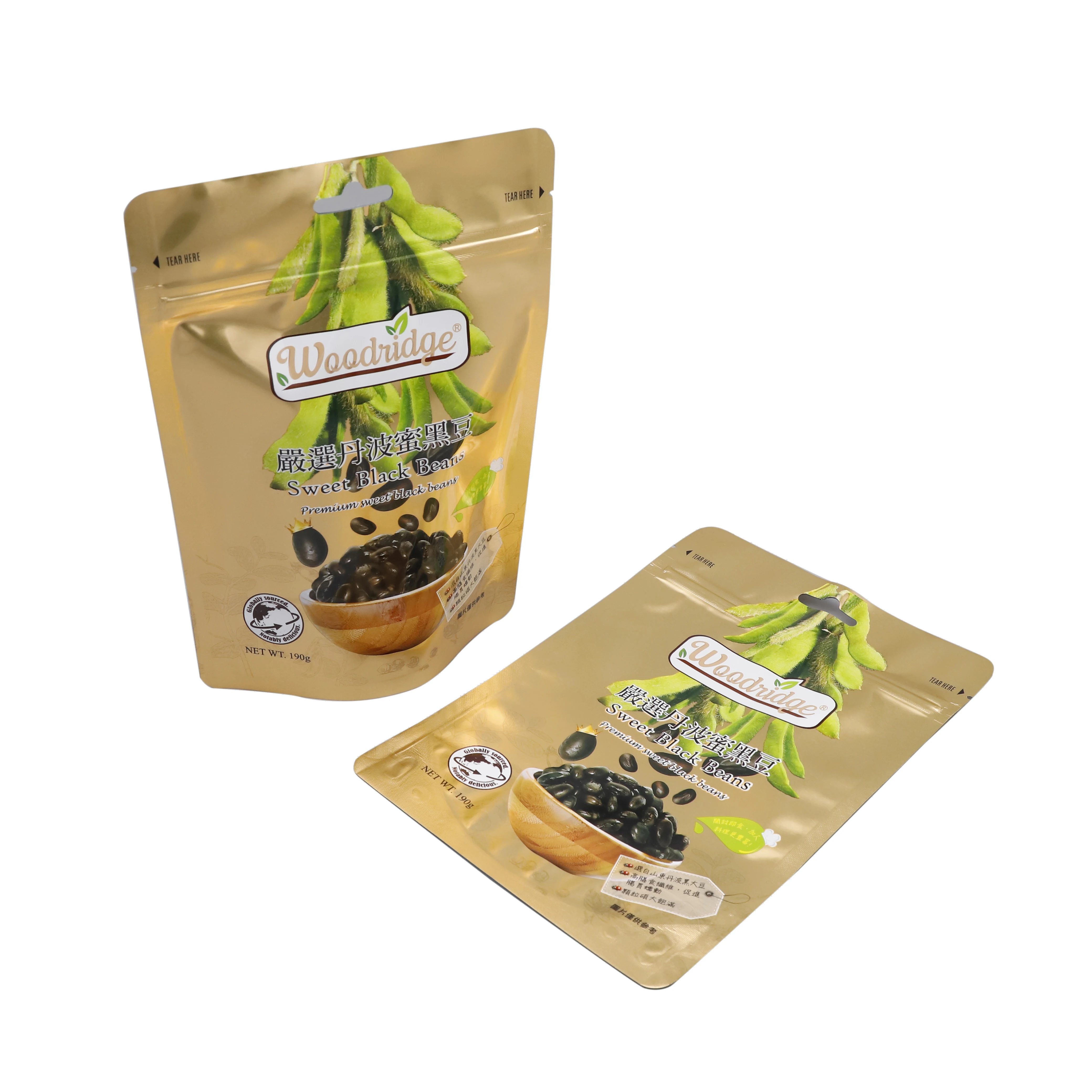 Transparent-plated Aluminum Foil Laminated Composite Plastic Bags  Moisture Resistant Stand Up Ziplock Bags