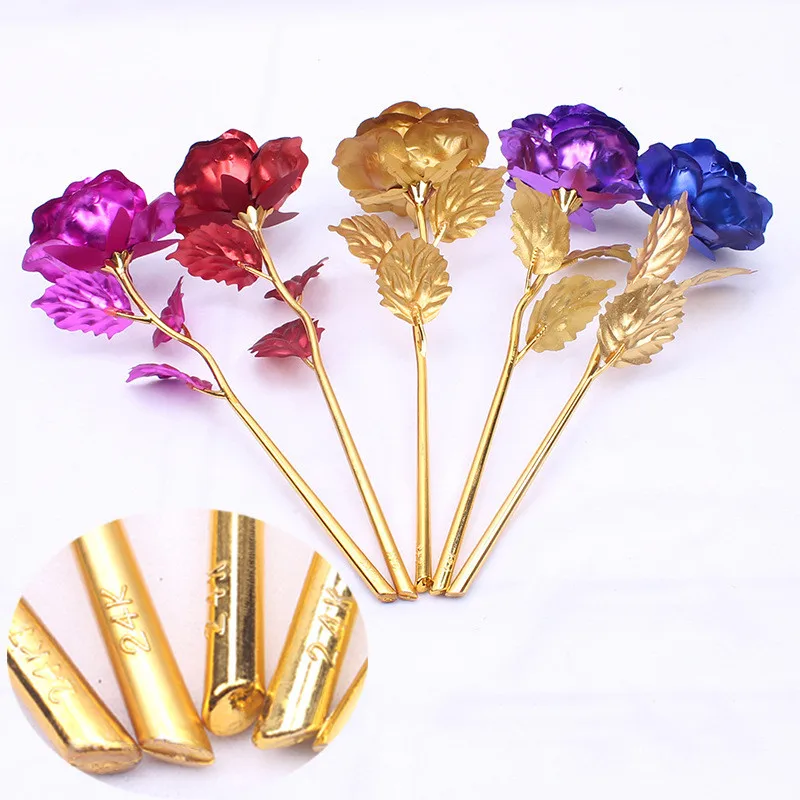 24 карат Золотая фольга коллекционный цветок розы уникальный подарок для подруги мамы жены искусственный цветок для женщин
