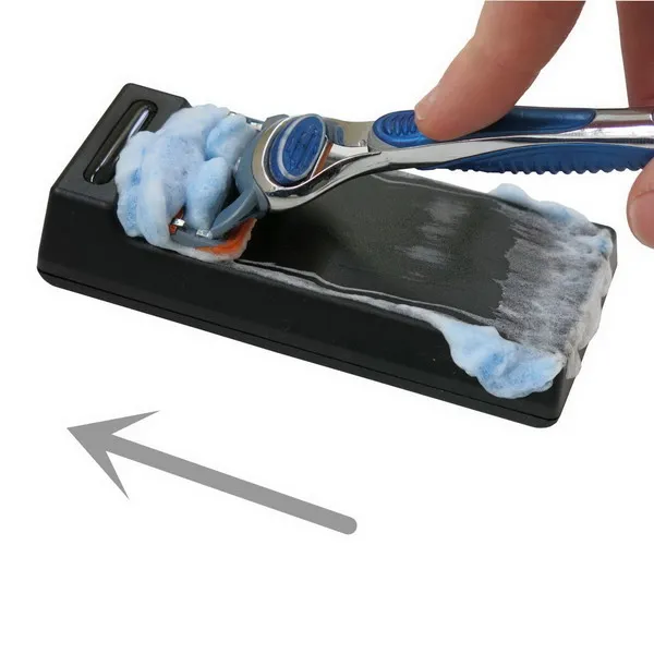 Razor blade sharpener and cleaner compatible with most razor blade cartridges for wet shaving accessory