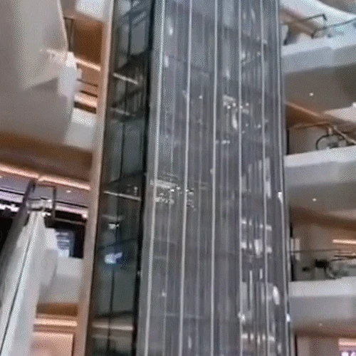 p5*10 LED Photoelectric Glass Elevator Advertising Display Luxury LED Glass Screen LED Display Transparent Screen Escalators