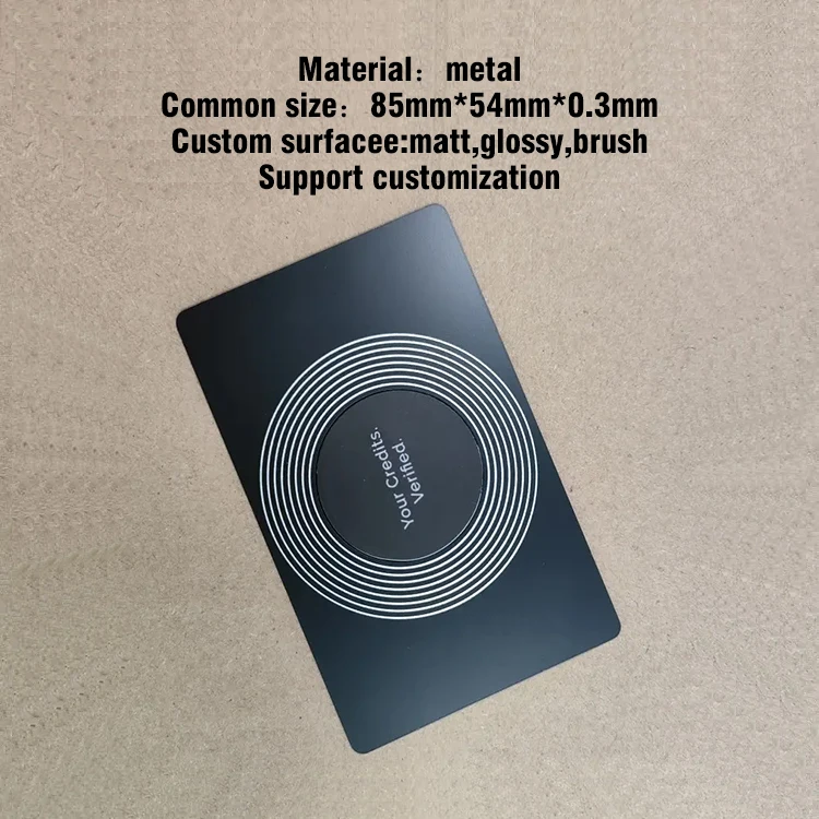Fully custom surface etching cut through logo stainless steel metal business card