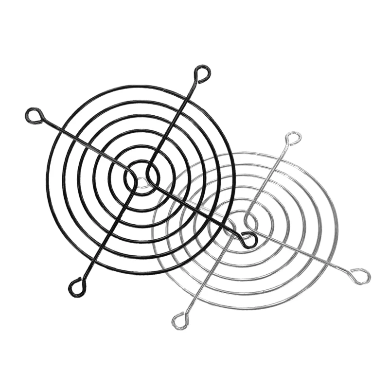 90mm Standard DC 24V Black Silver Centrifugal Spiral V Fan Guard 90mm Grill For Fan 92