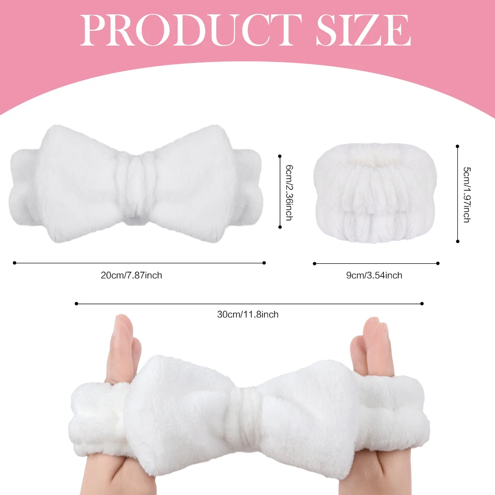 Wholesale 3pcs/set Washing Face Washband Hairband Hair Accessories Spa Makeup Sponge Terry Wristband Headband Set For Women