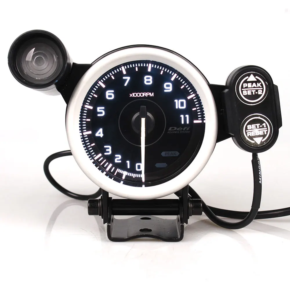 Car Modified Gauge DEFI A1 3.75 inch Tachometer Colorful Racing Meter 80mm 0-11000 RPM with Shift Light