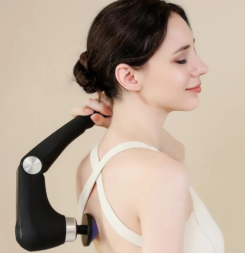9 Speeds Sports Body Pressure Sensor Deep Tissue Muscle Massage Gun with Heat and Cold Head